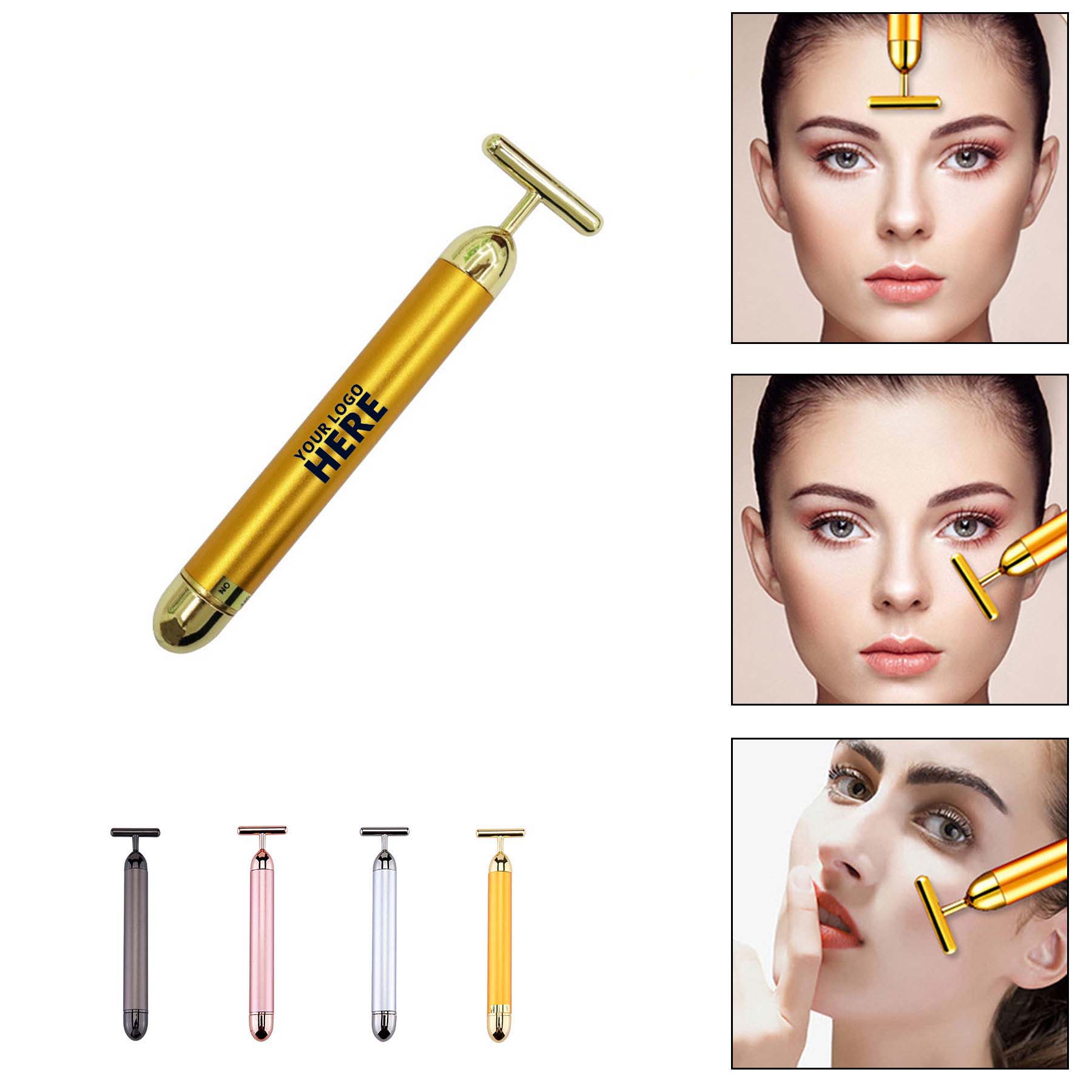 Face Massager T Shape Facial Roller Kit 1