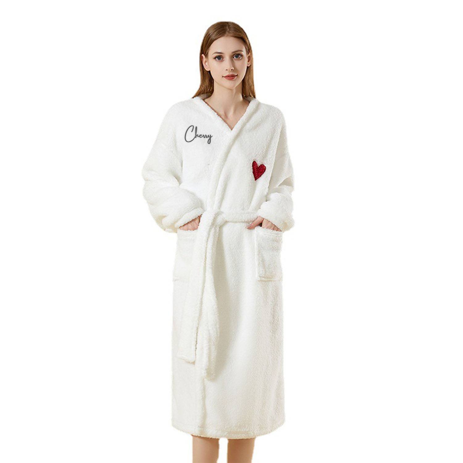 Coral fleece bathrobe for woman 3