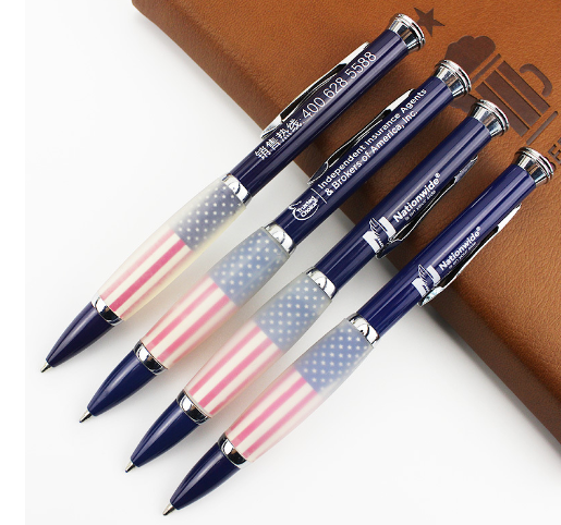 Simple Flag Pattern Metal Ballpoint Pen 6