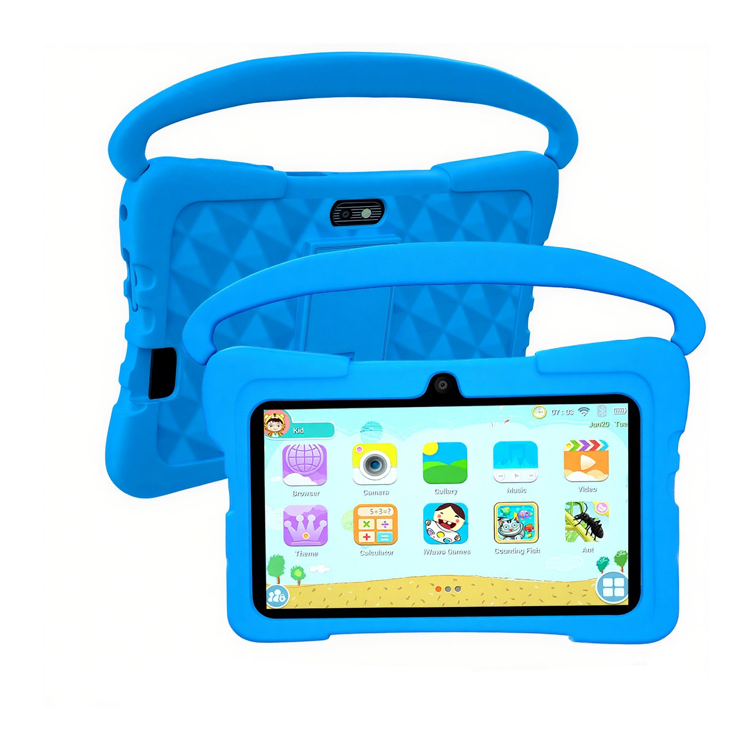 7 Inch Kids Educational Tablet w/ Shockproof Silicone Case 2
