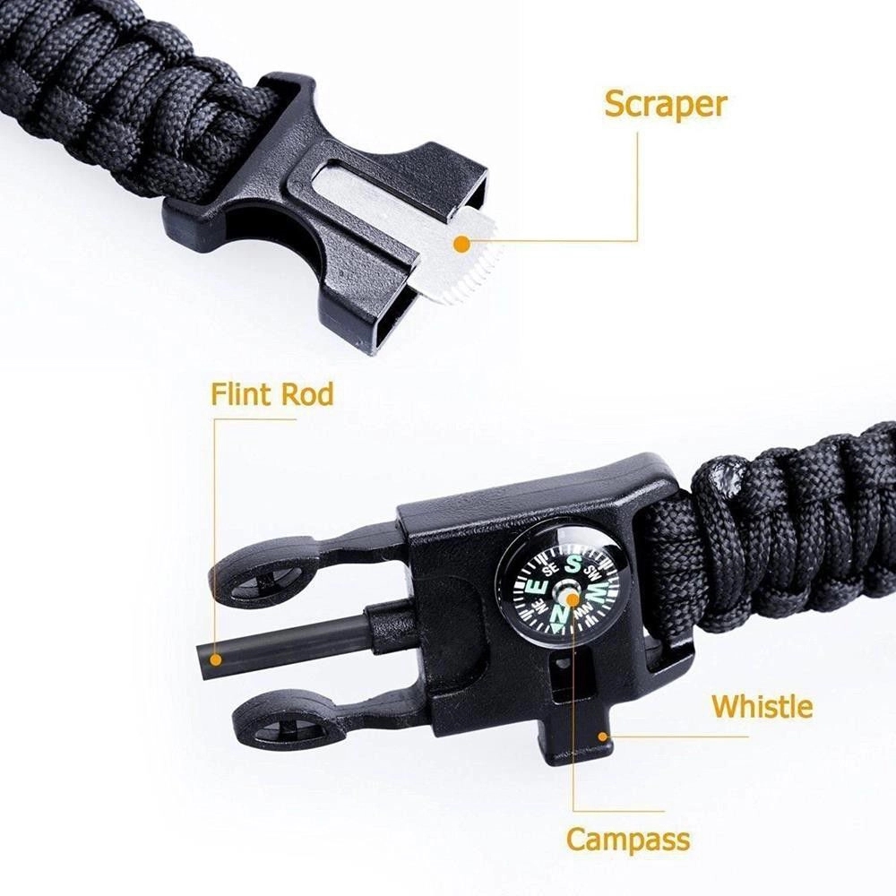 Paracord Survival Bracelet with Whistle-Military Series 4