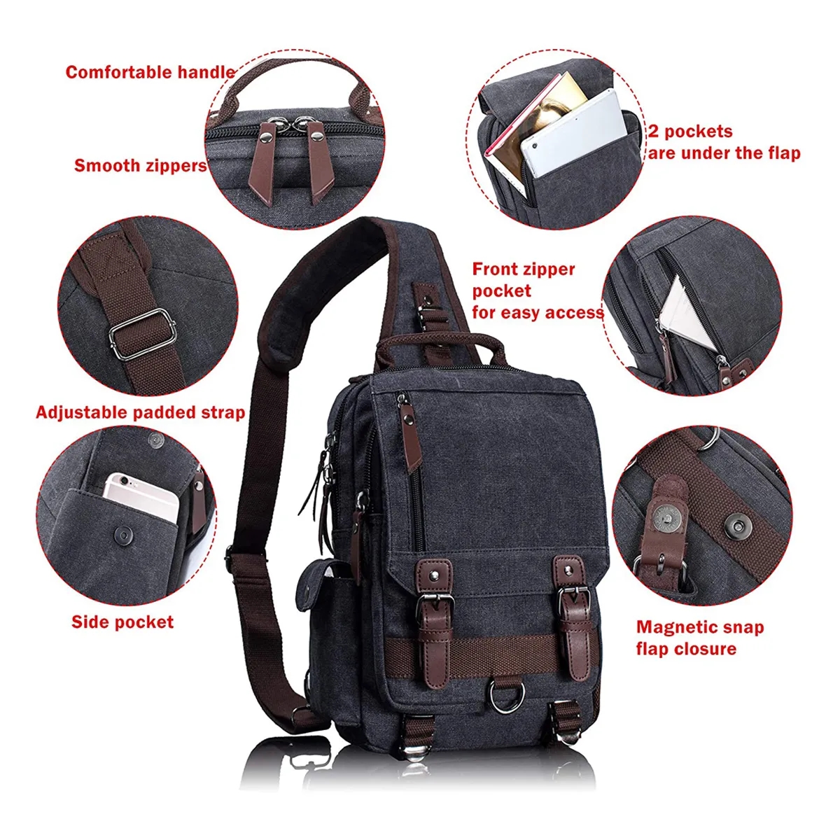 Canvas Sling Backpack 5