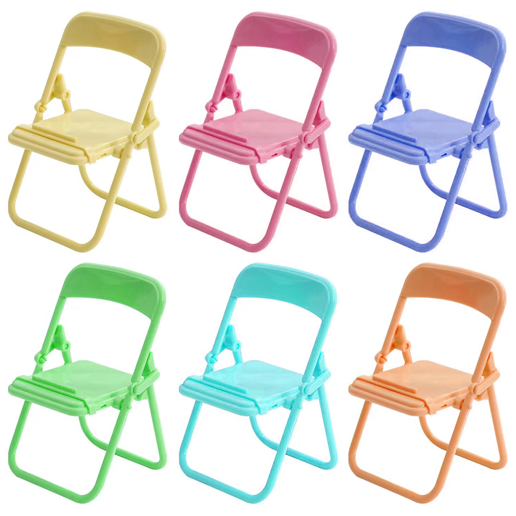 Mini Folding Chair Cell Phone Stand Holder 1