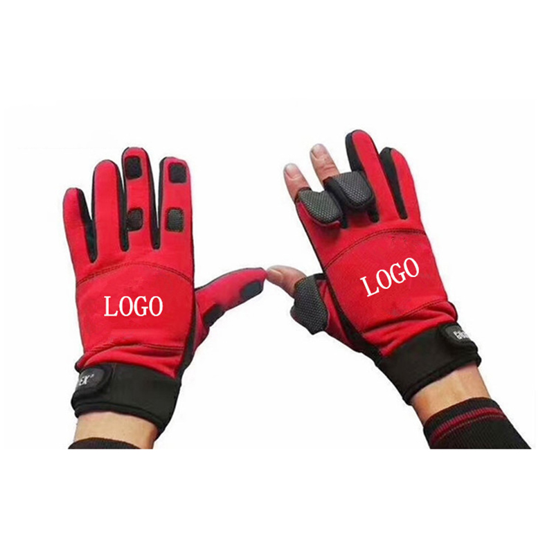 Non-slipping Silicone Convertible 3 Cut Fingers Fishing Gloves 1