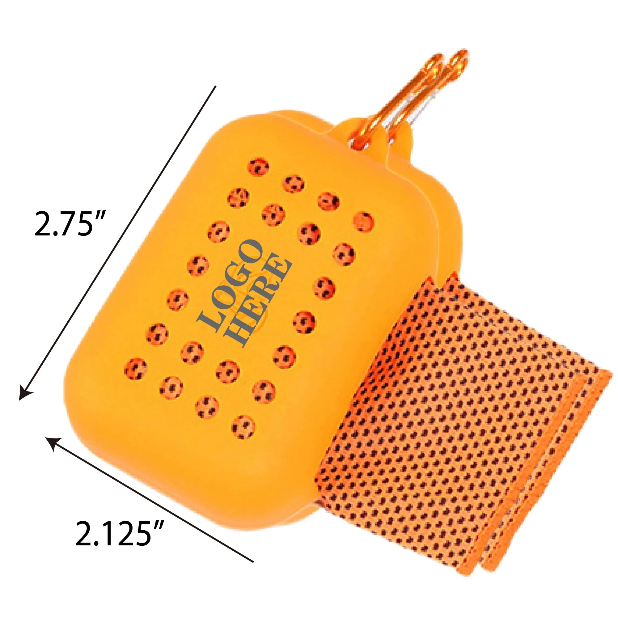 2-Tone Cool Towel w/Carabiner Case 2