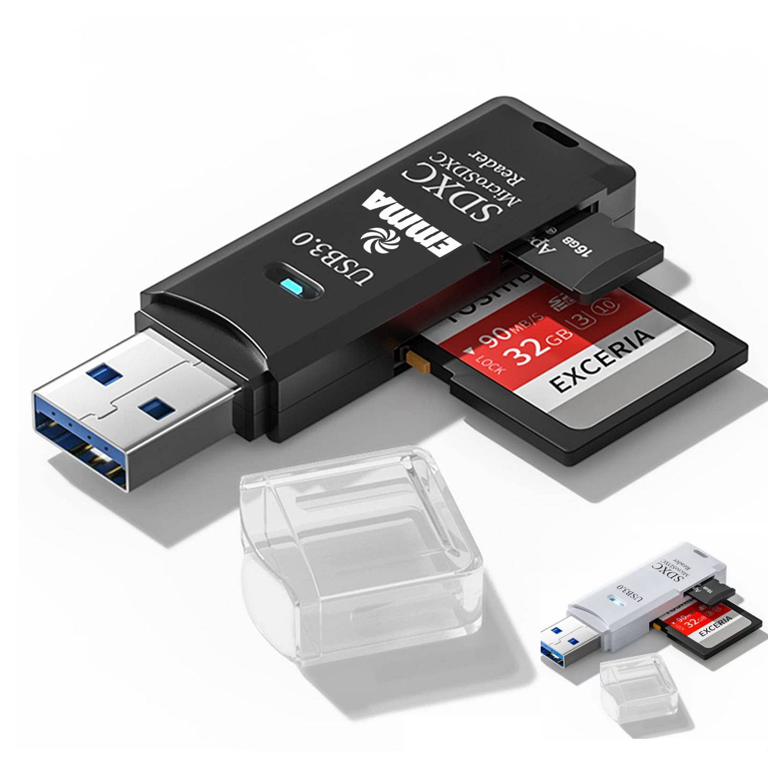 USB3.0 Micro SD Card Reader 2-in-1 5Gbps to USB Adapter 1
