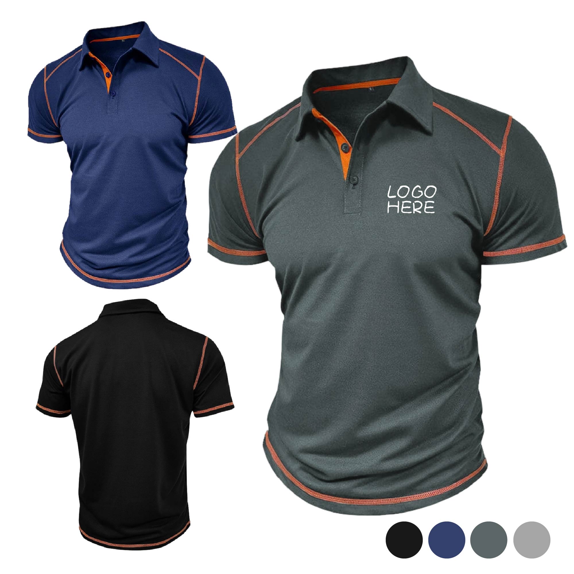 Men's Short Sleeve Polo Collar Shirt 1
