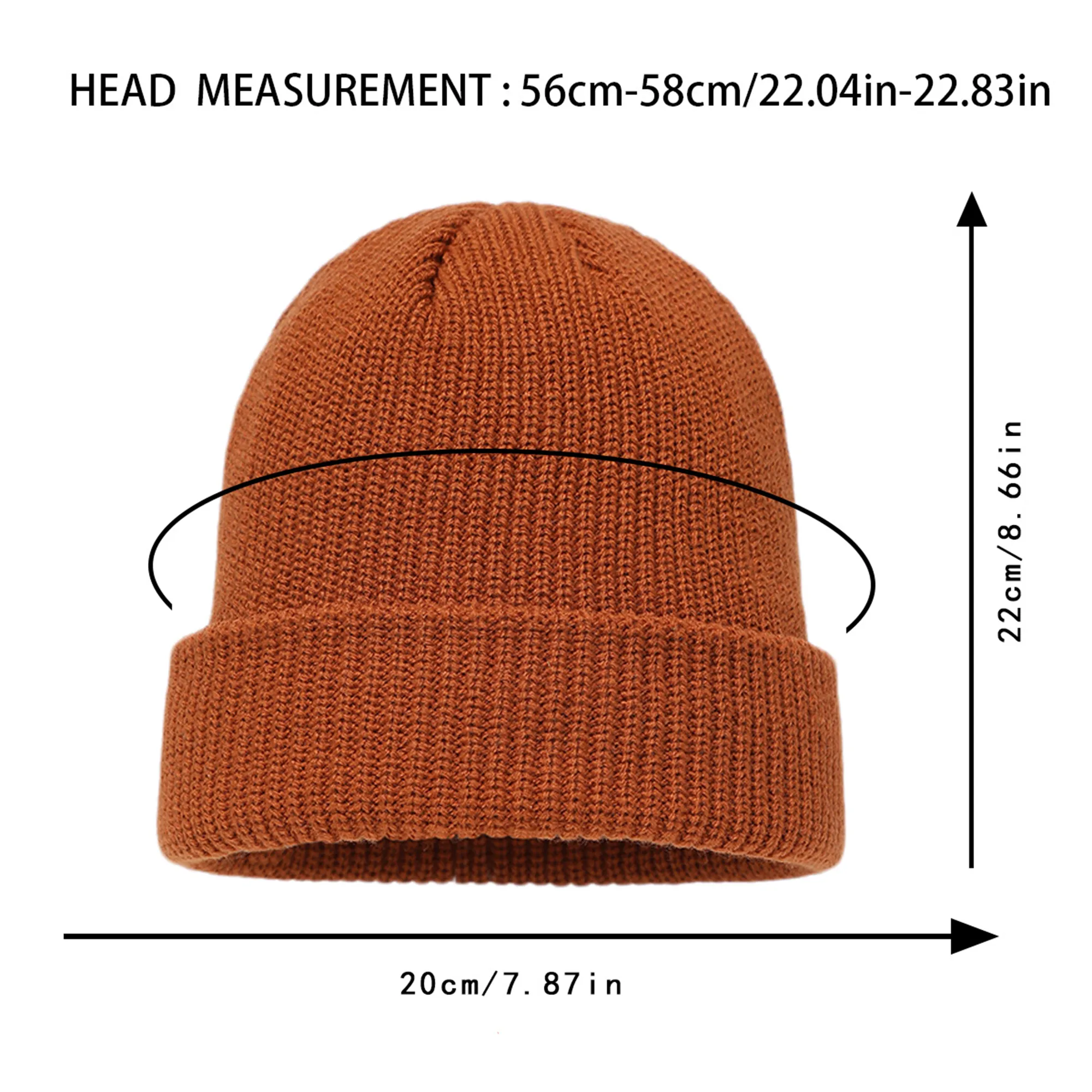 MOQ 30 Knitted Hat Winter Warmth 22" To 23" Circumference 8