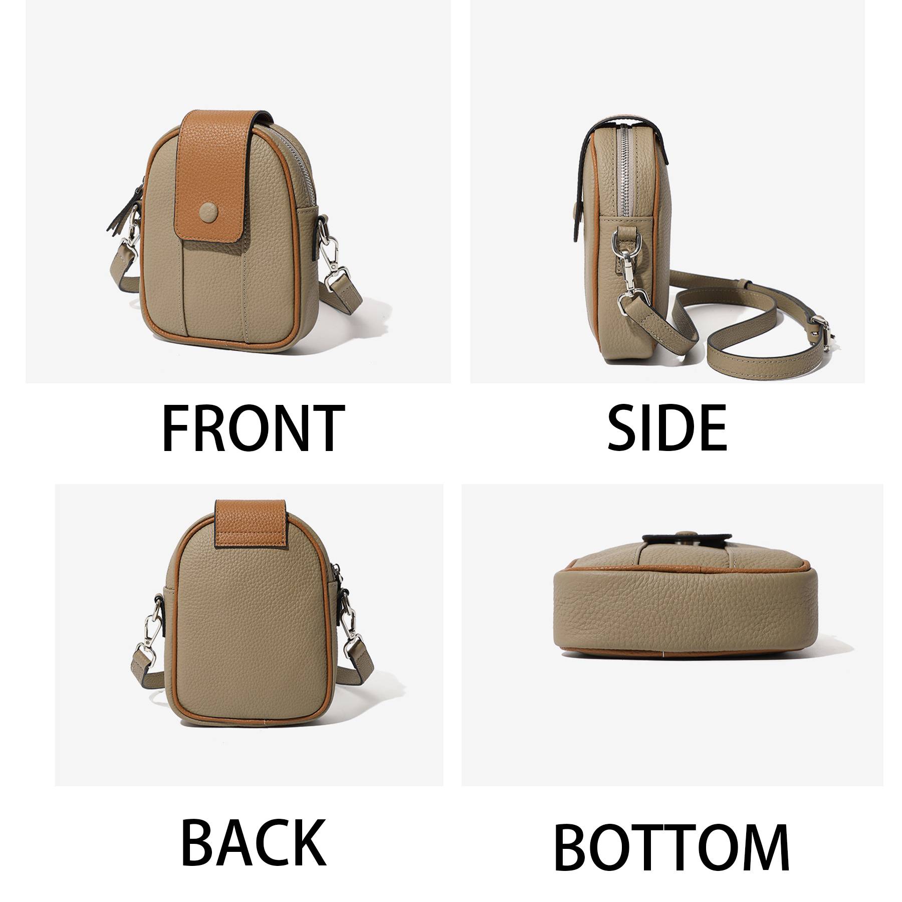 Genuine Leather Multifunctional cross-body phone bag 1