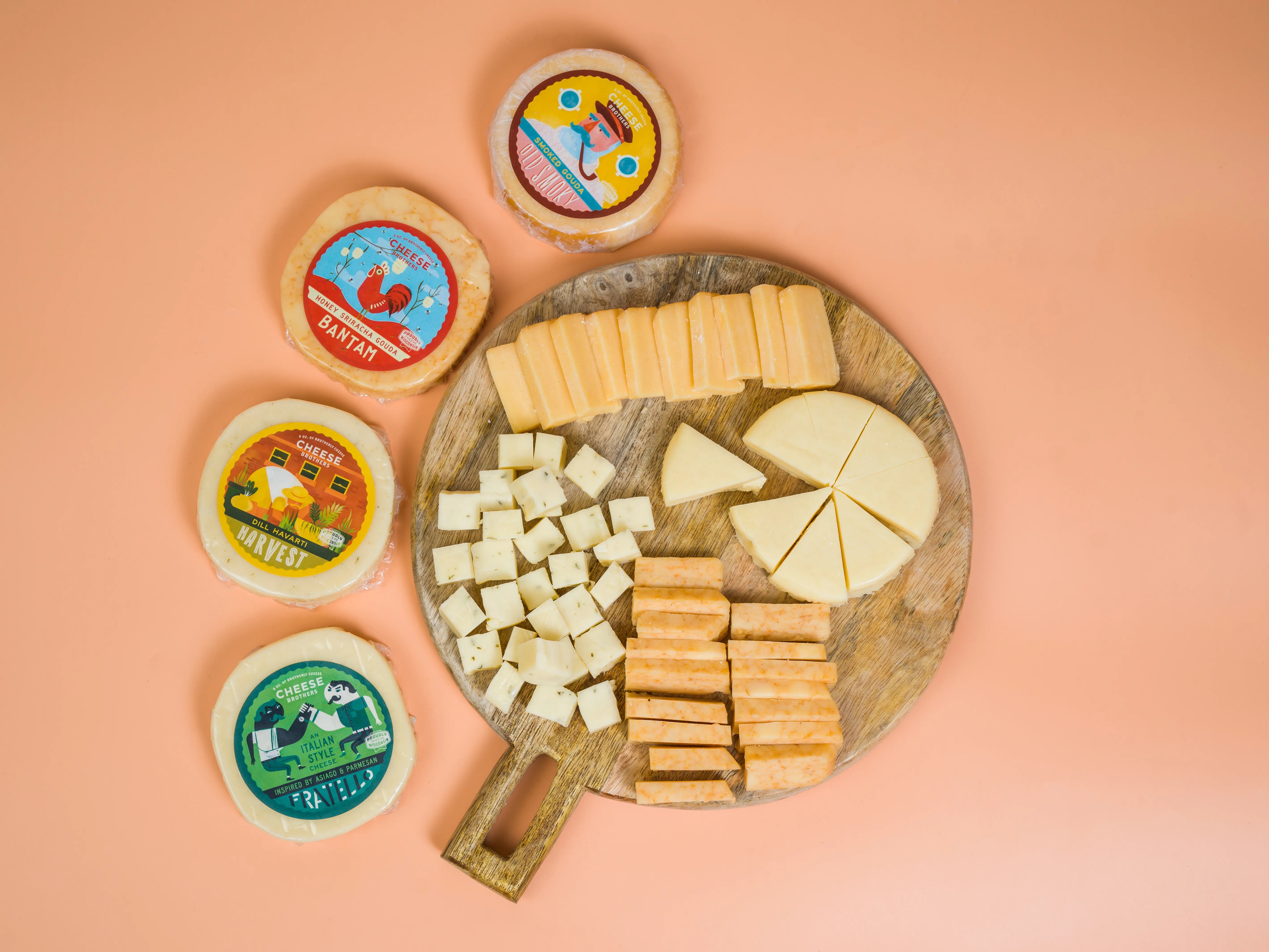 Cheese Bros. Wisconsin Sampler (4-Pack of Assorted Cheeses) 5