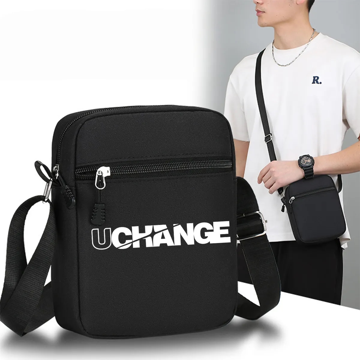 Durable Oxford Shoulder Sling Bag With Adjustable Strap 4
