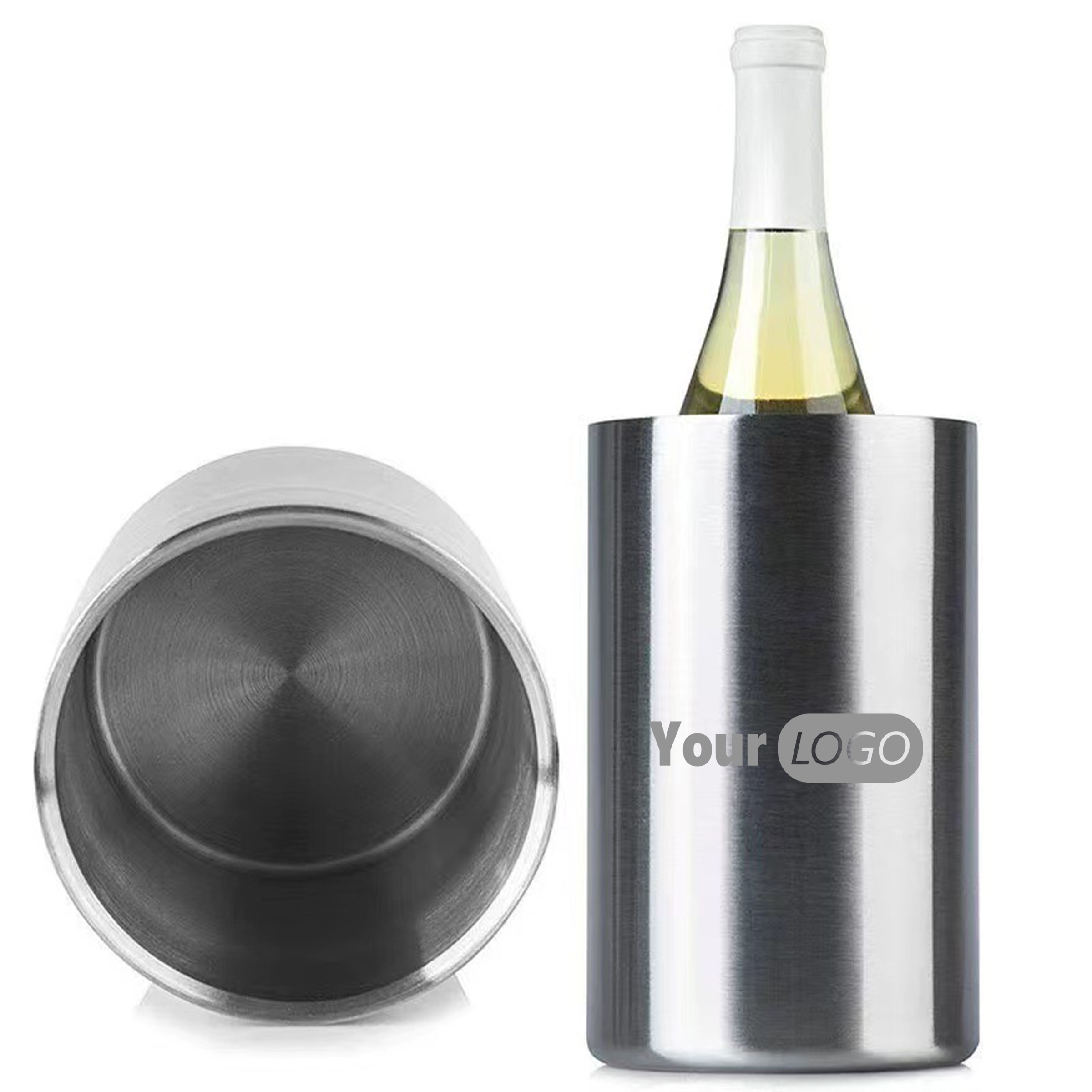 Stainless Steel Double Layer Ice Bucket 2