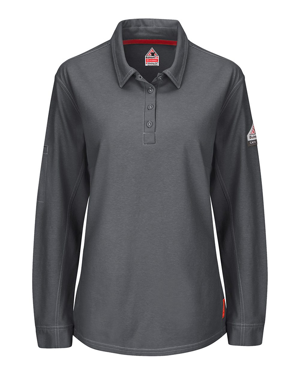 iQ Series Women's Long Sleeve Polo with 4-Button Placket