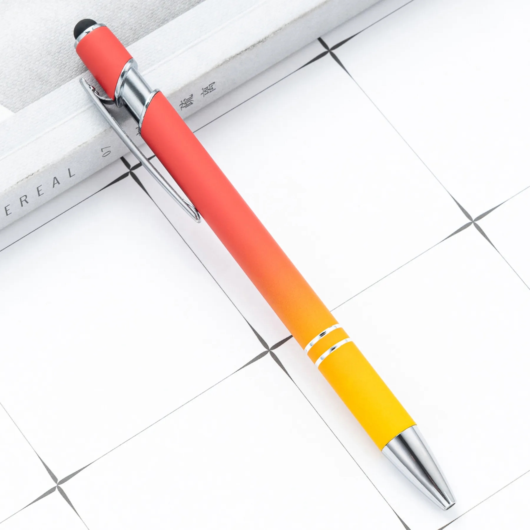 2 in 1 Gradient Metal Stylus Ballpoint Pen 2
