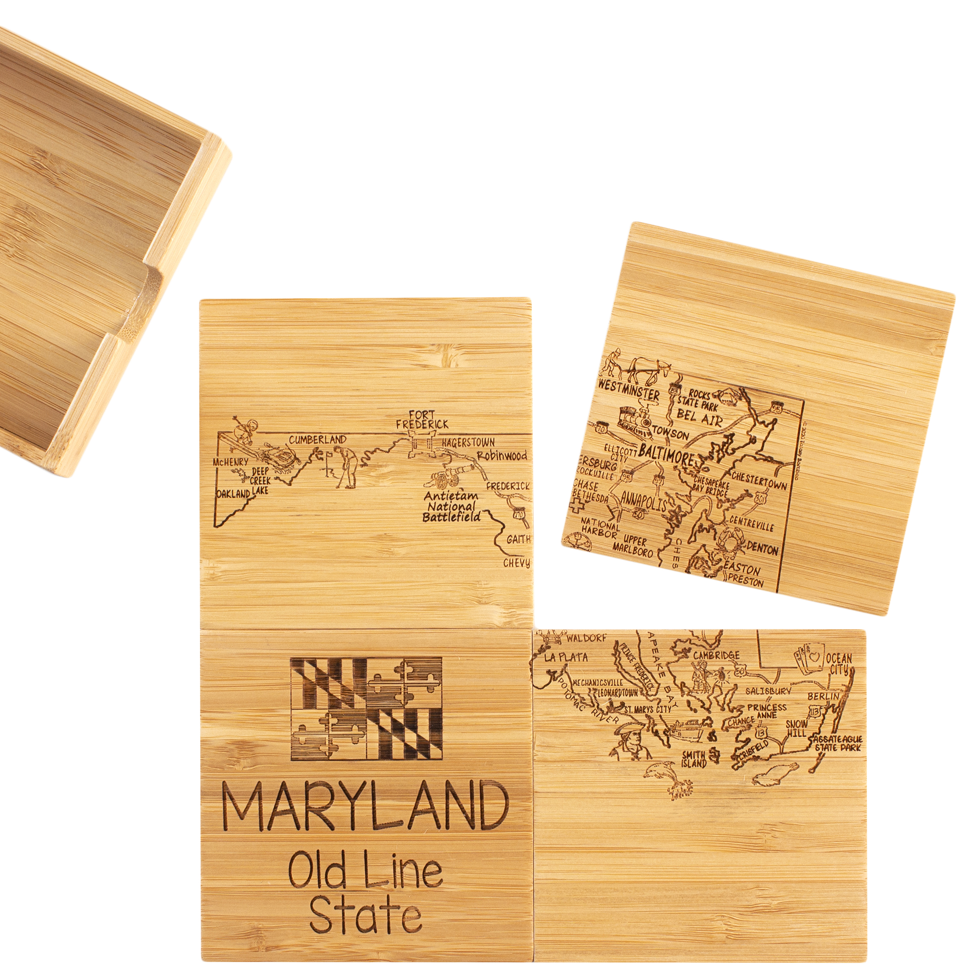 Maryland Puzzle Coaster Set 10