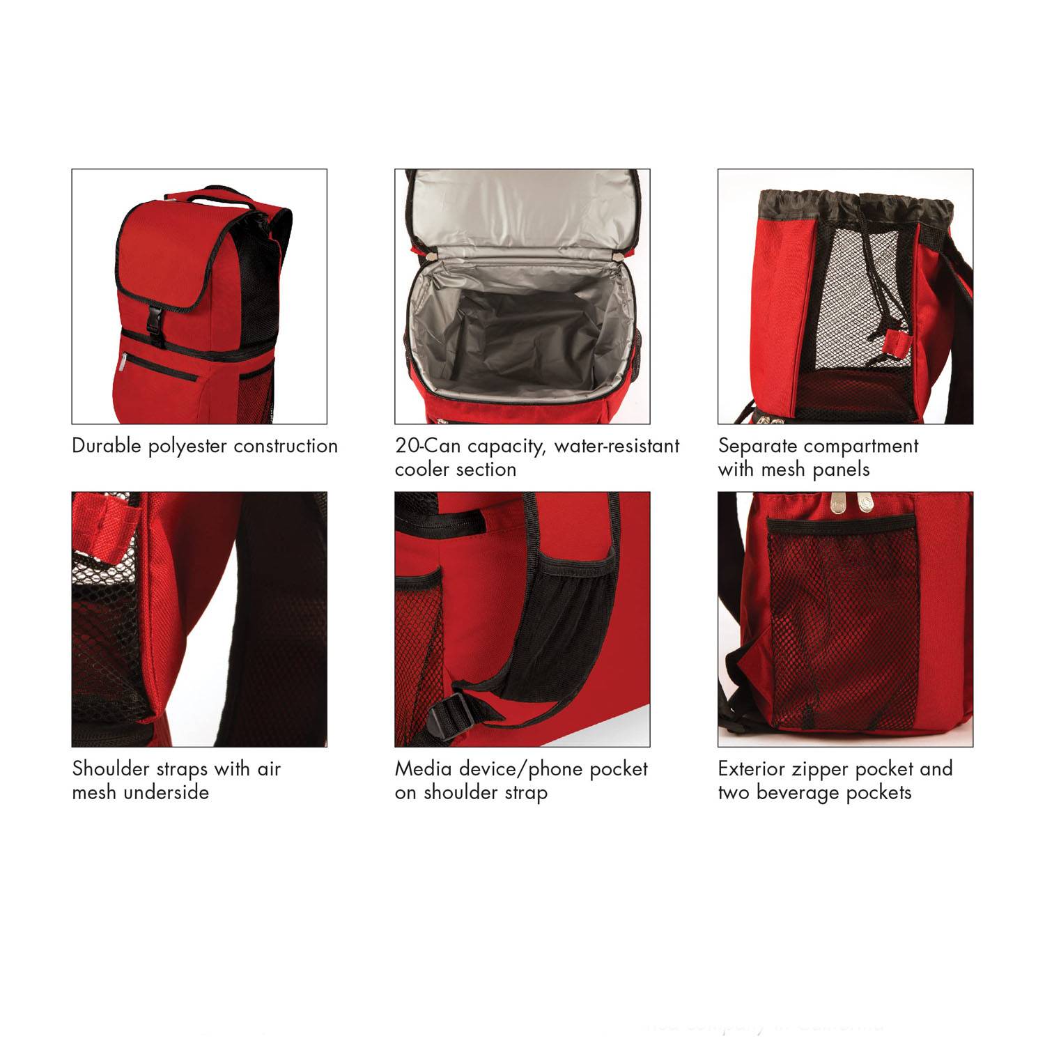 20 Can Insulated Waterproof Cooler Backpack for Outdoors 9