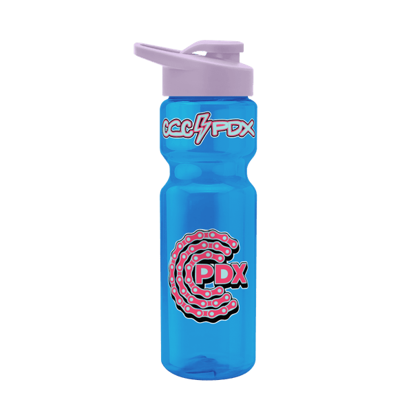 Blazer 28oz Transparent Bike Bottle w/Drink-thru Lid 1213