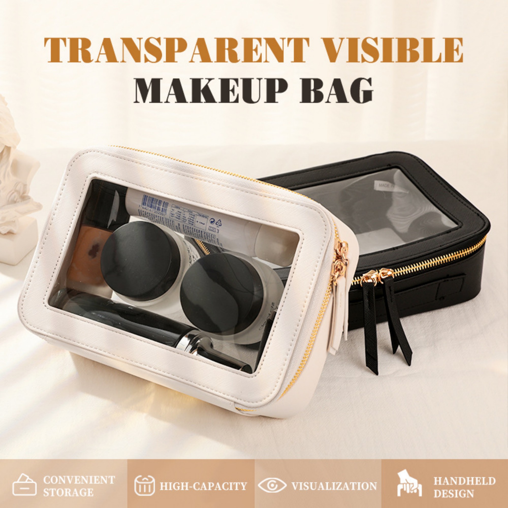 Single Layer Clear Makeup Bags 6