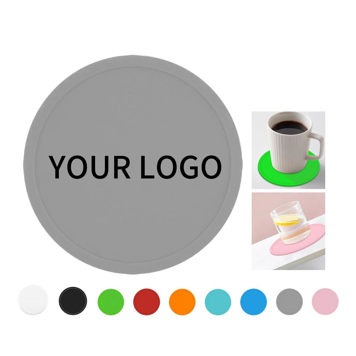 Silkscreen Printed Silicone Coaster Moisture Resistant Design 7