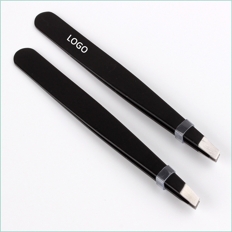 Customized Private Label Stainless Steel Eyelash Eyebrow Tweezer 1