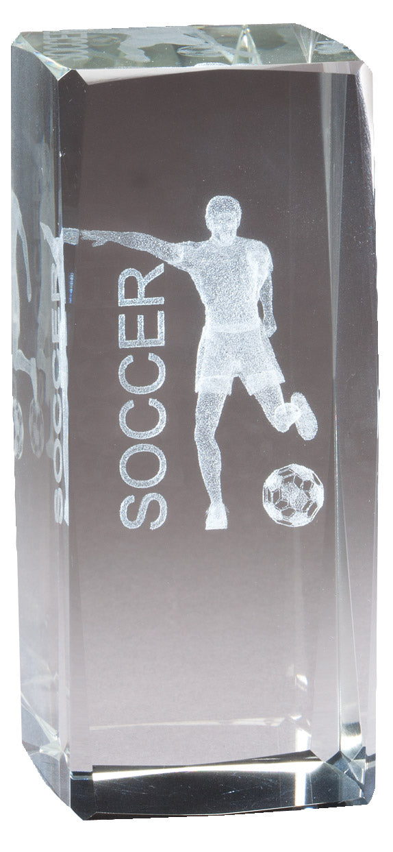 Crystal With 3-D Sports Image 8