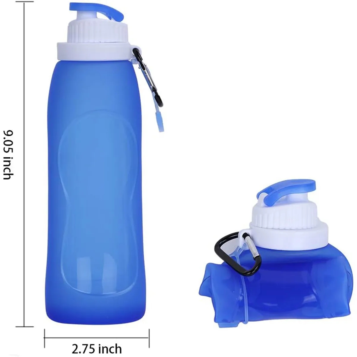 17oz Portable Collapsible Silicone Travel Sport Water Bottle 4