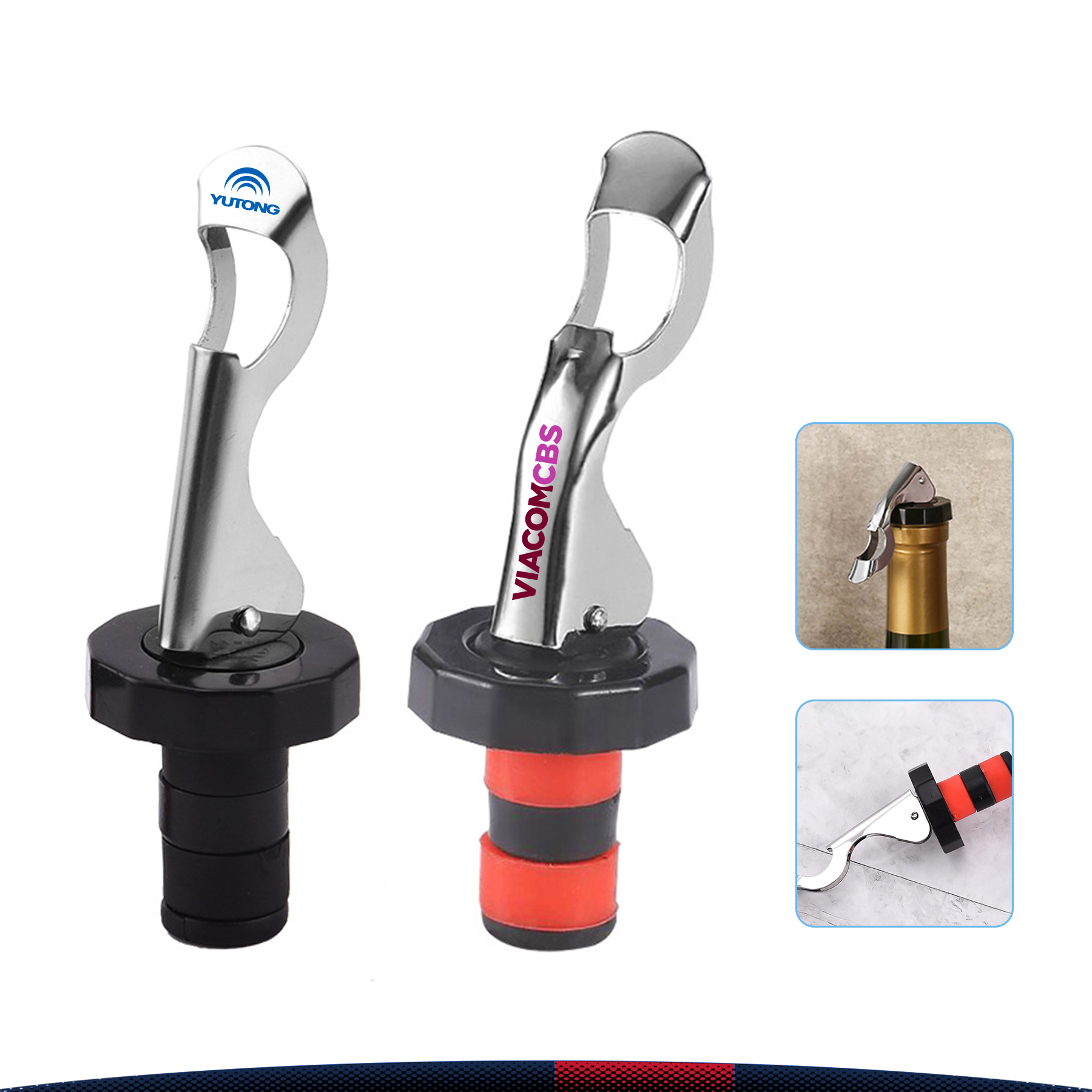 Stainless Steel Handle Wine Stopper 2