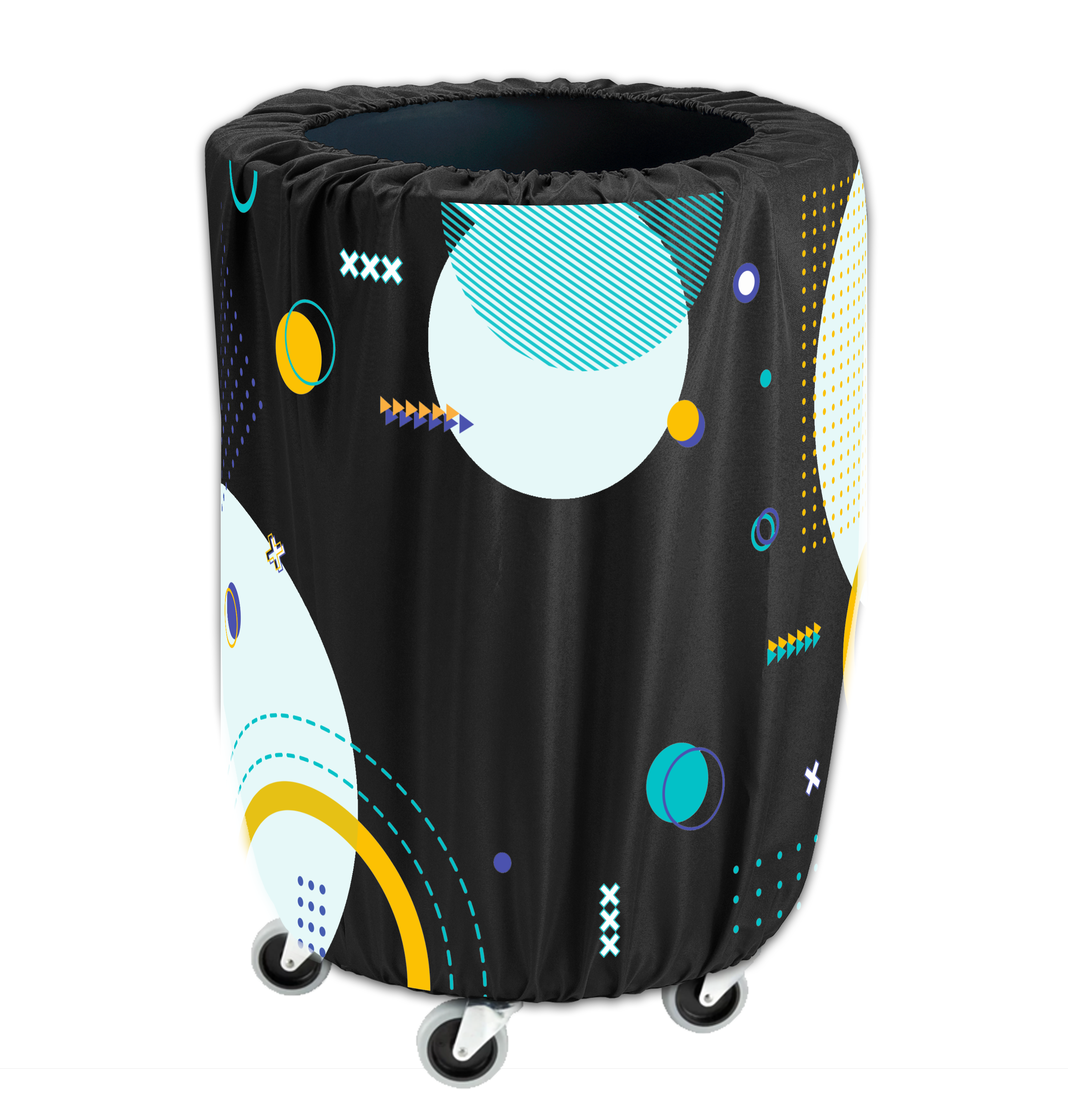 32 Gal. Round Trash Can Cover, Open Bottom