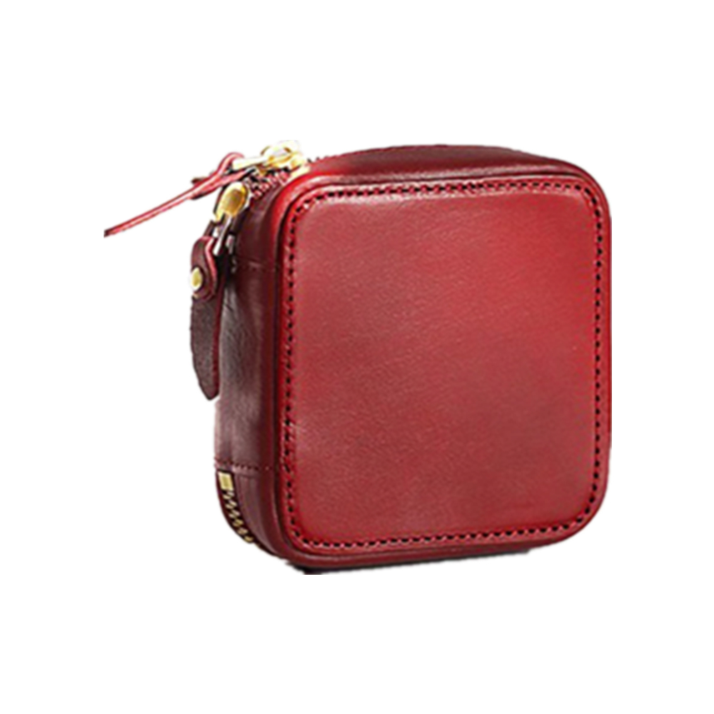Zippered Leather Jewelry Pouch Organizer 1