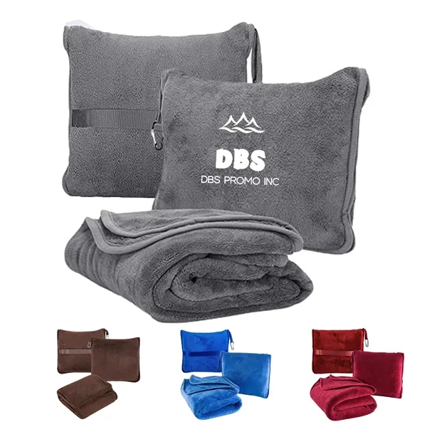 2 In 1 Travel Pillow Blanket