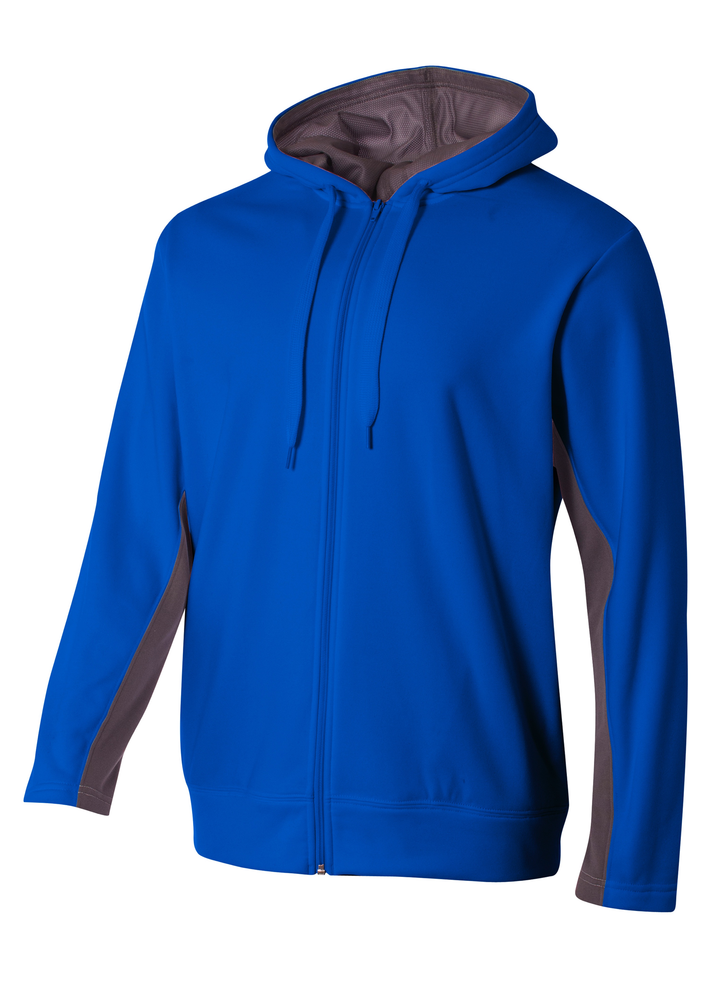 A4 Full Zip Color Block Fleece Hoodie 3