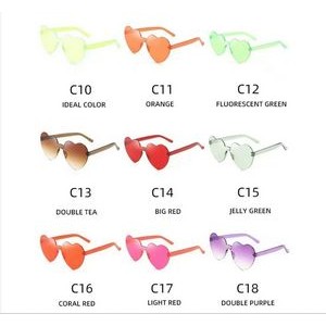 Customizable Heart Shape Eyewear Colored Sunglasses 5