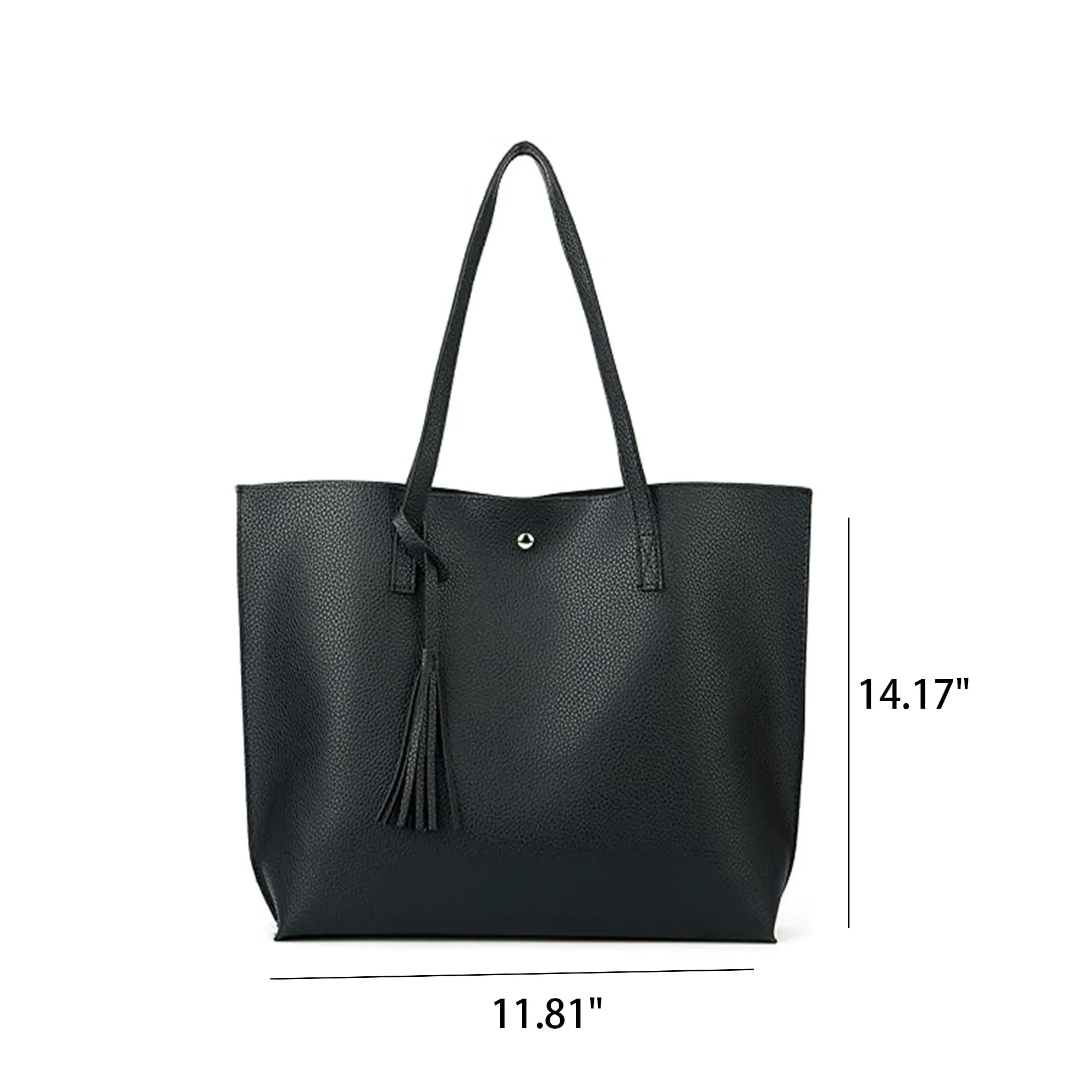 Medium PU Stylish Shoulder Tote Bag, custom tote bag with logo imprint 3
