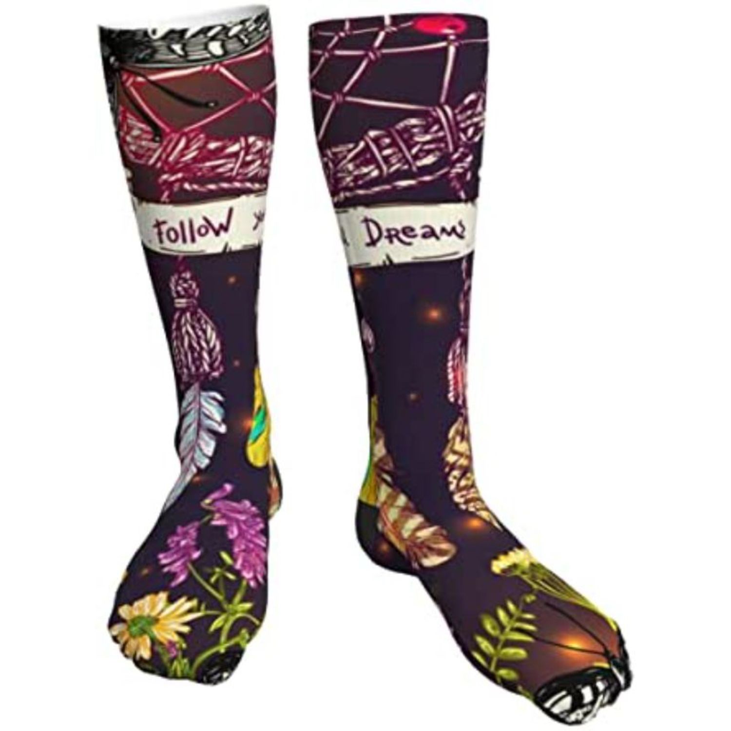 Mid calf sublimated full color crew socks, 200 needle 4