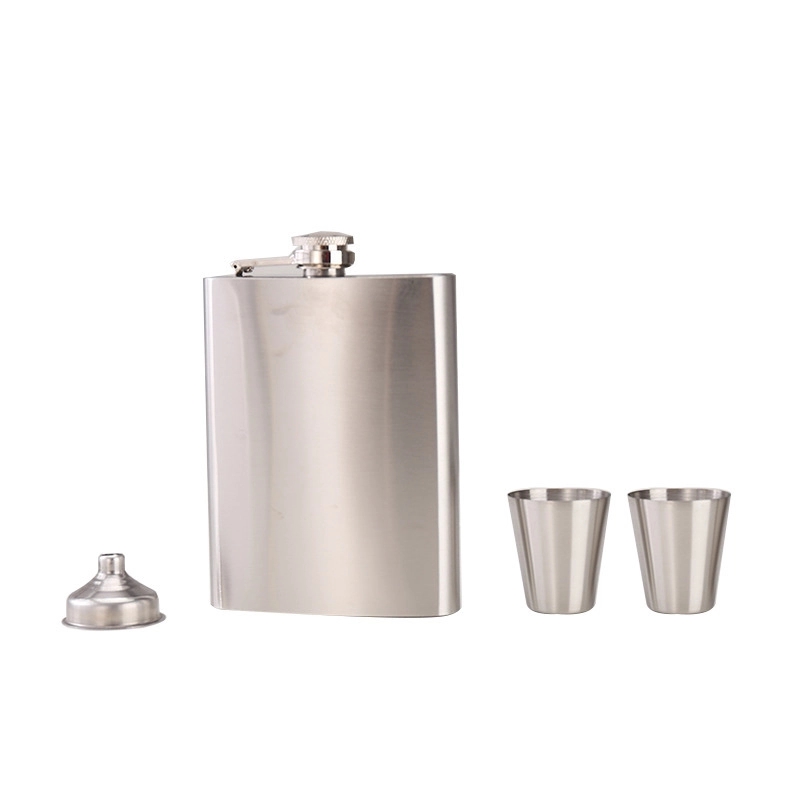 7Oz Stainless Steel Wine Flask, custom water bottle with logo imprint 2