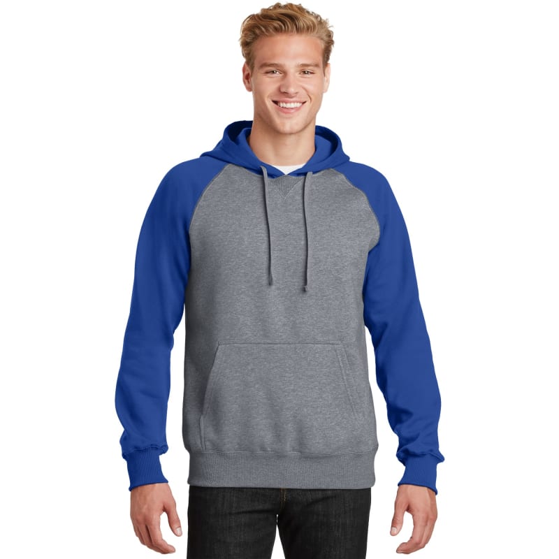 Sport-Tek Raglan Colorblock Pullover Hooded Sweatshirt., custom hoodie or sweatshirt with logo imprint 3