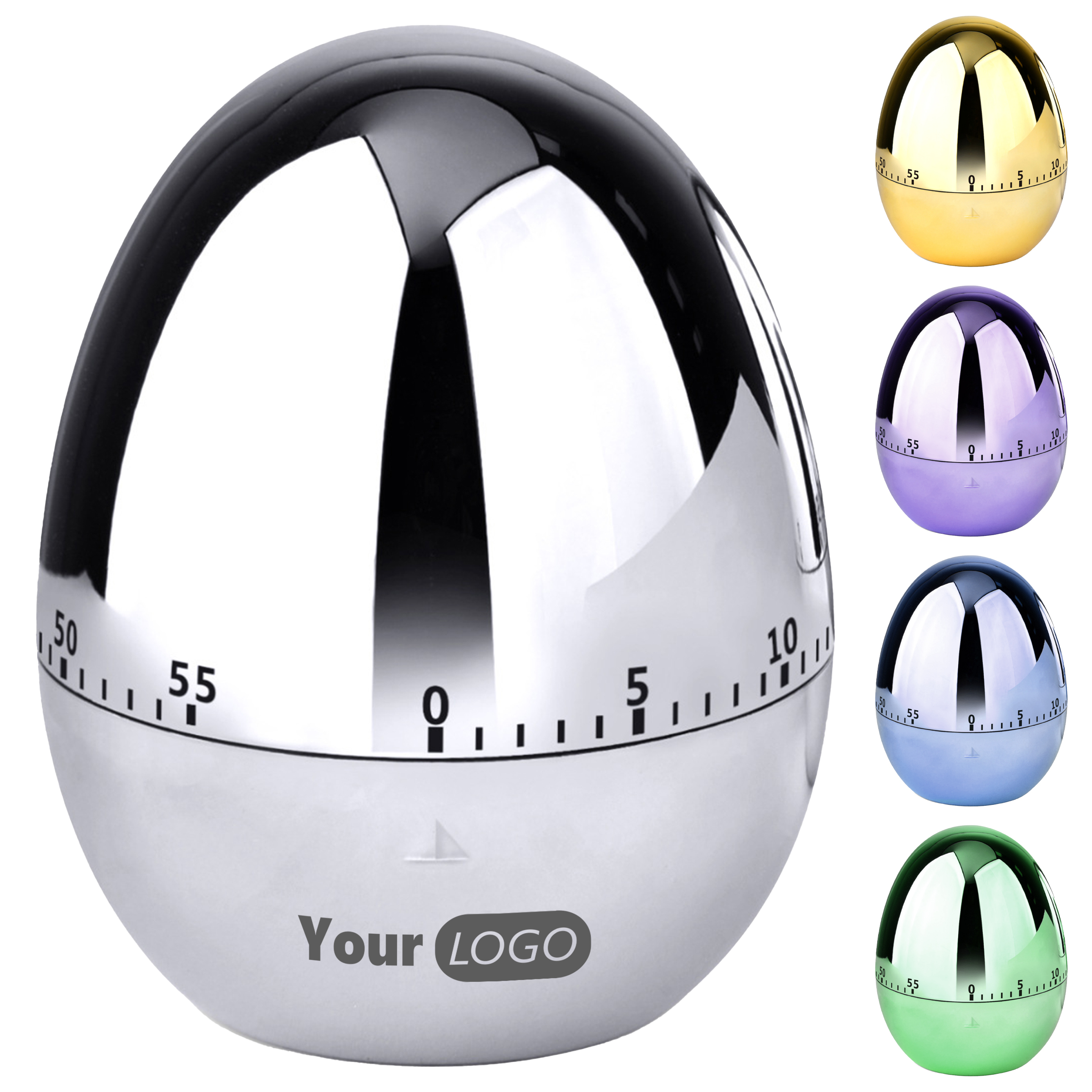 Stainless Steel Egg Shaped Mechanical Timer 6