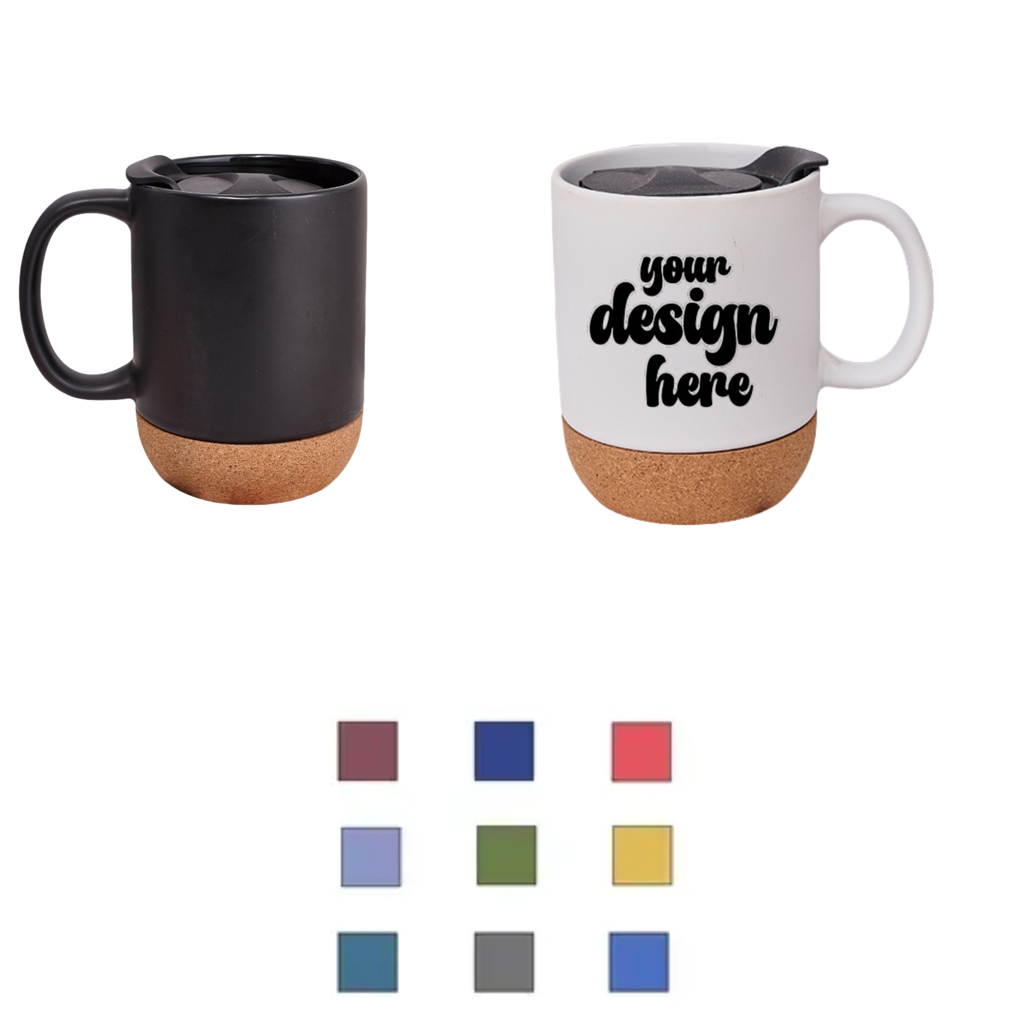 Customized Ceramic Cup w/Cork Bottom 2