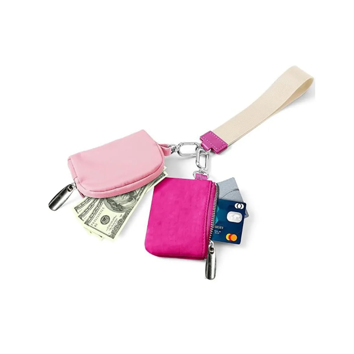 Portable Keychain Wallet Women Detachable Mini Zipper 9