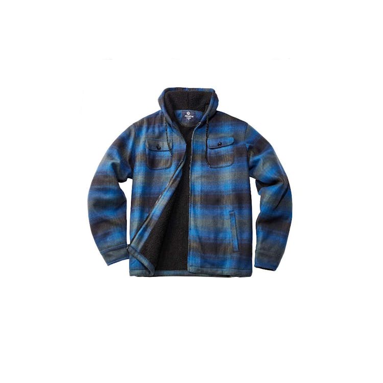 Men's Plaid Berber Sherpa Lined Jackets S-2XL 1
