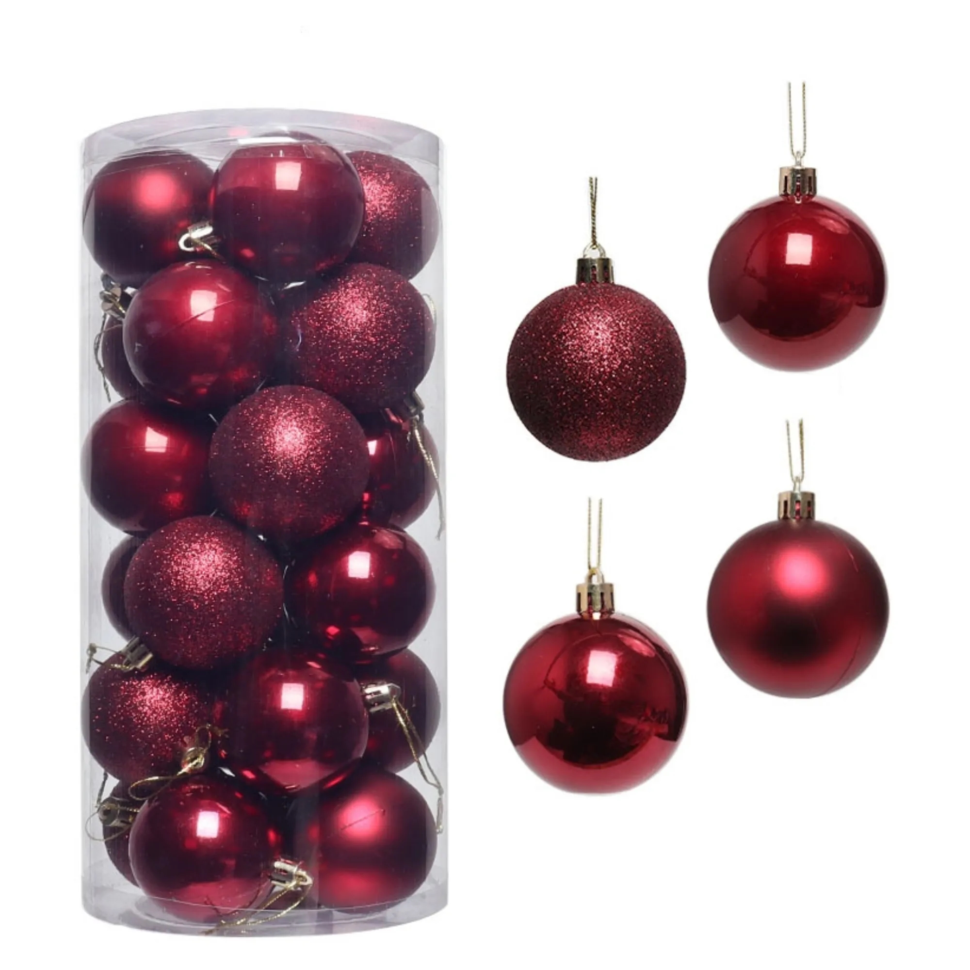 24PCS 1.57" Christmas Ball Ornaments for Decorations 7