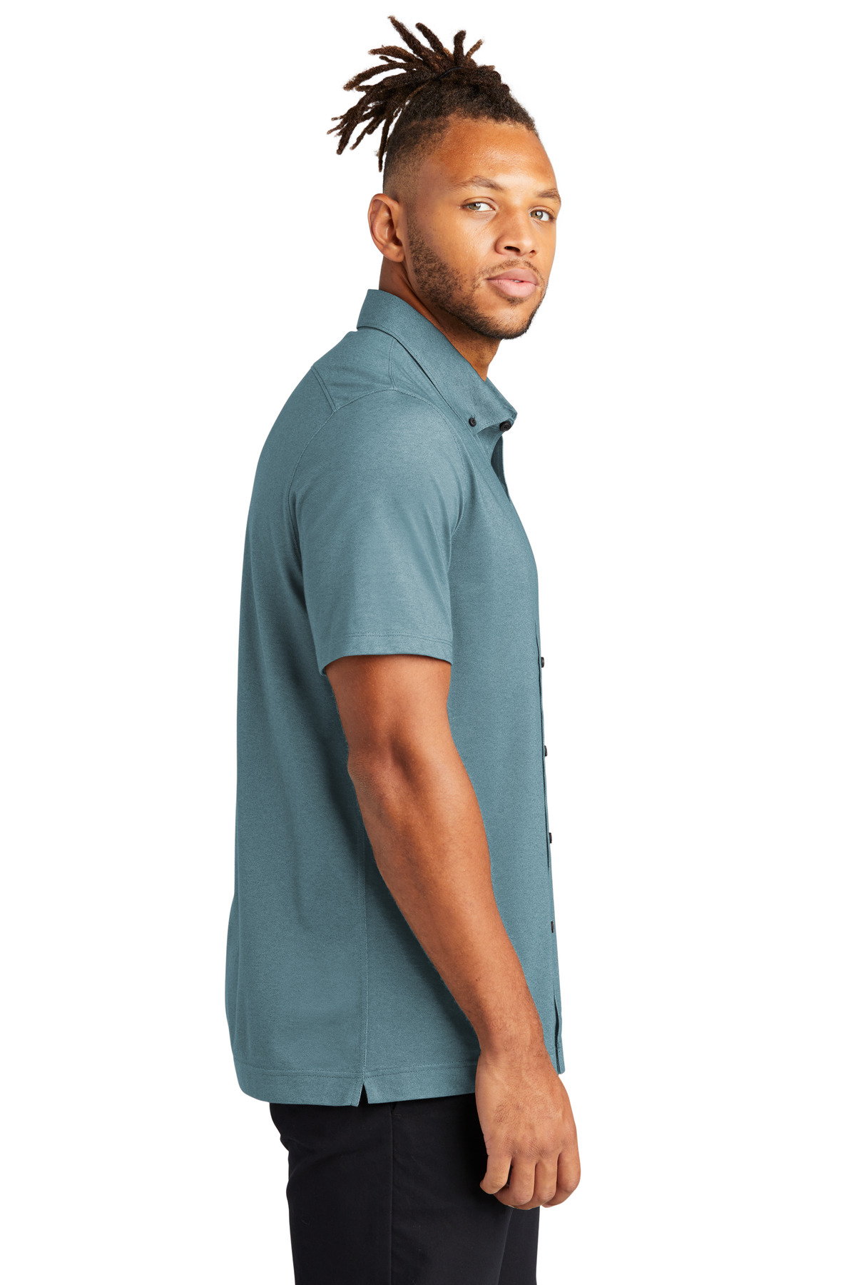 Mercer+Mettle Stretch Pique Full-Button Polo MM1006 38