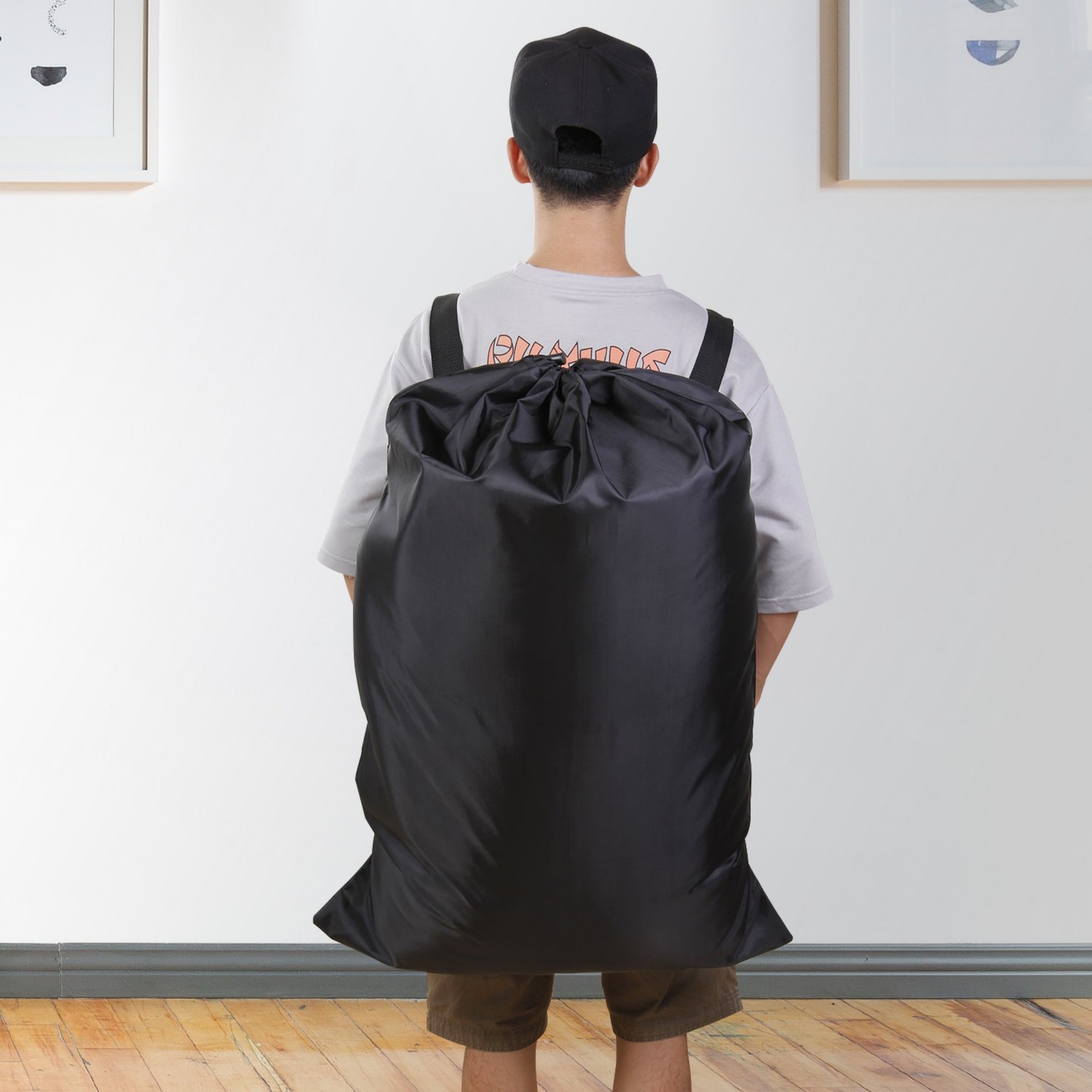 36.2 x 23.8" Sturdy Foldable Clothes Hamper Bag With Shoulder Straps 5