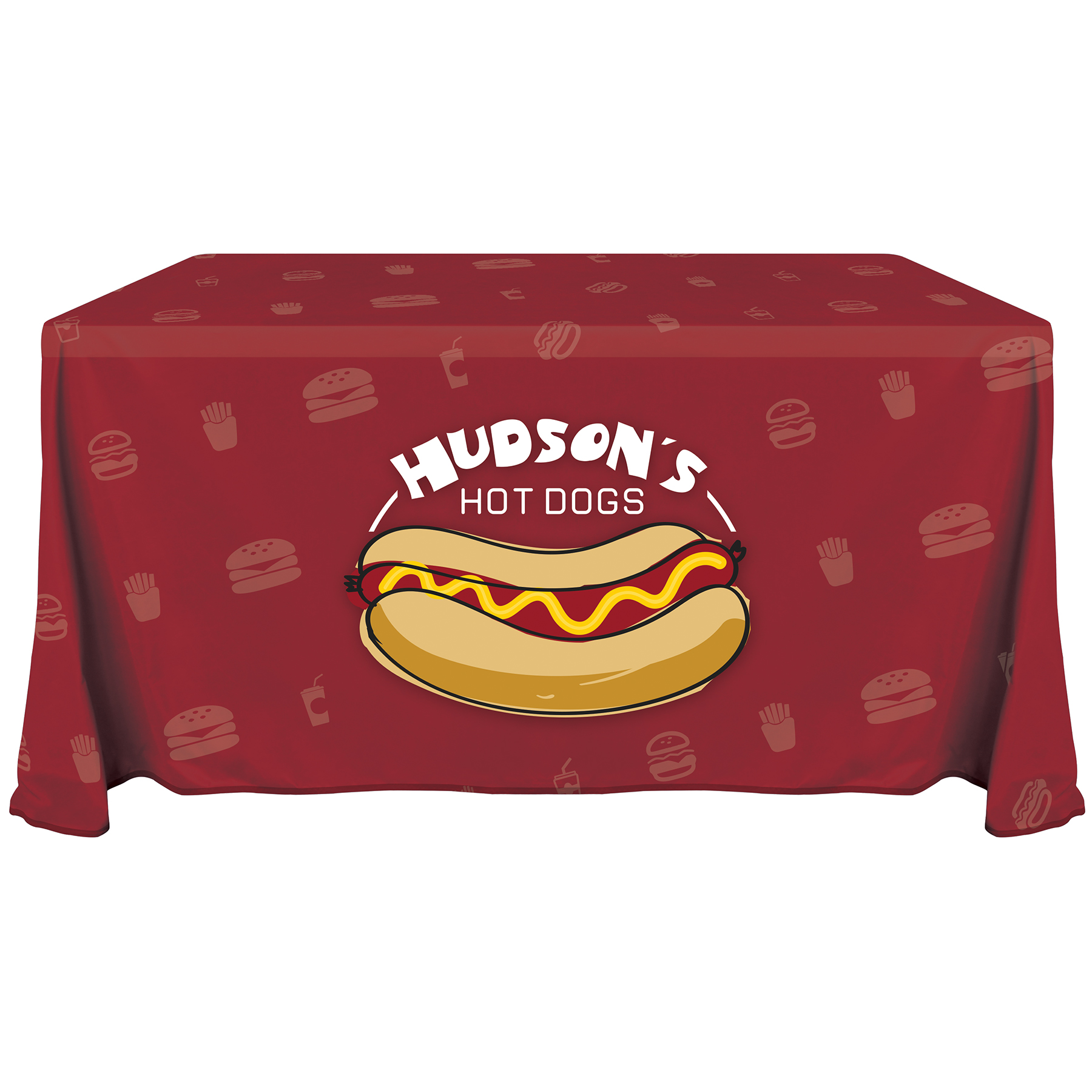 4' Knit Polyester Custom Throw Style Table Cover 6