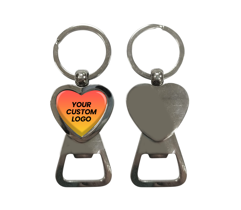 Heart-Shaped Metal Bottle Opener Keyring 2