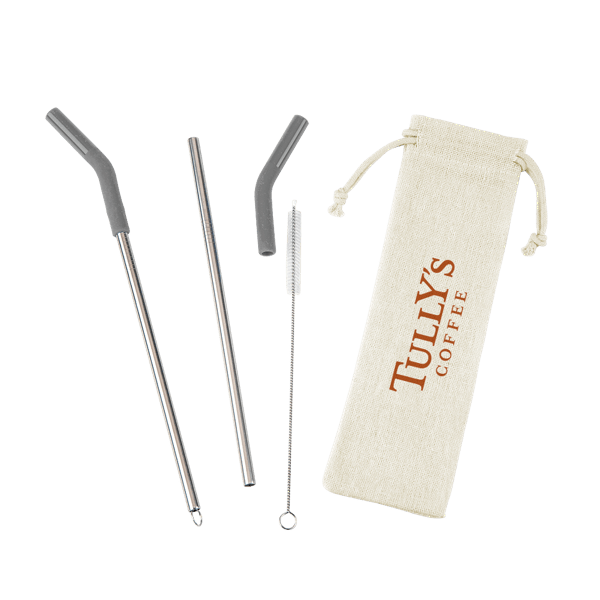 Reusable Stainless Steel Two Straw Set 13