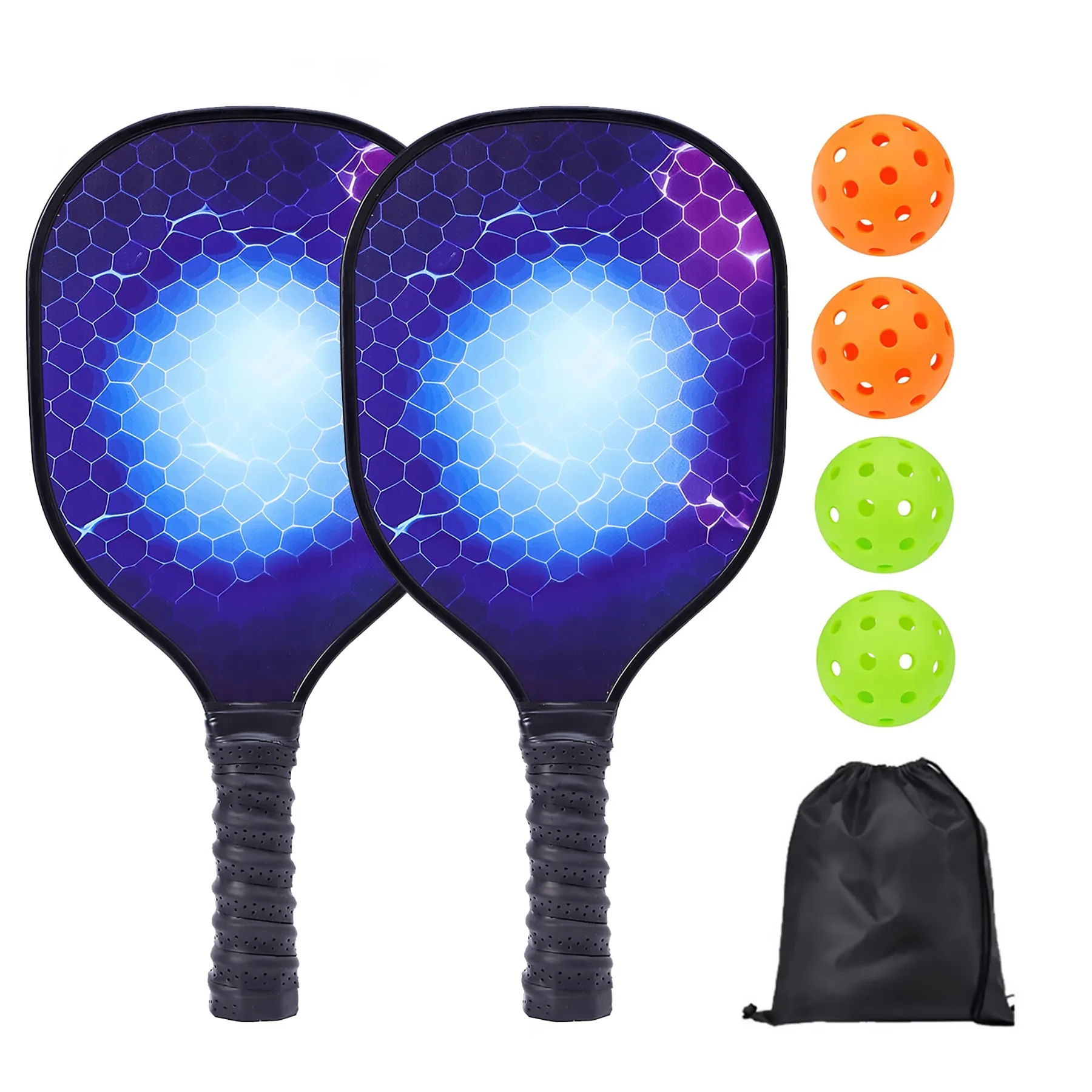 Wooden Pik Racquet (2 rackets+4 balls+1 bundle of pockets) 6