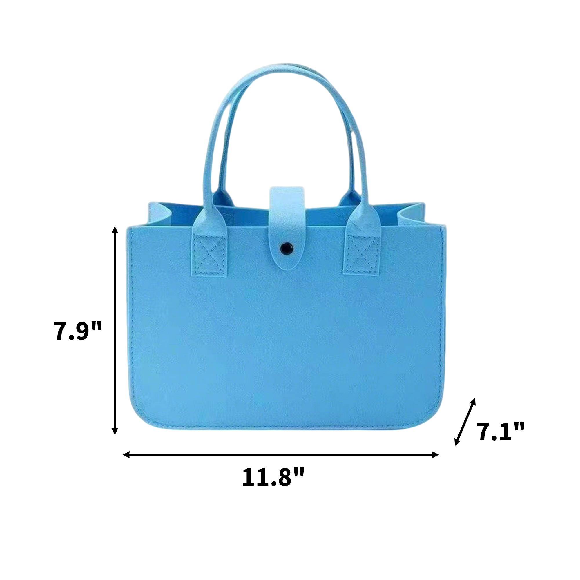 Structured Felt Utility Tote With Buckle Closure 15