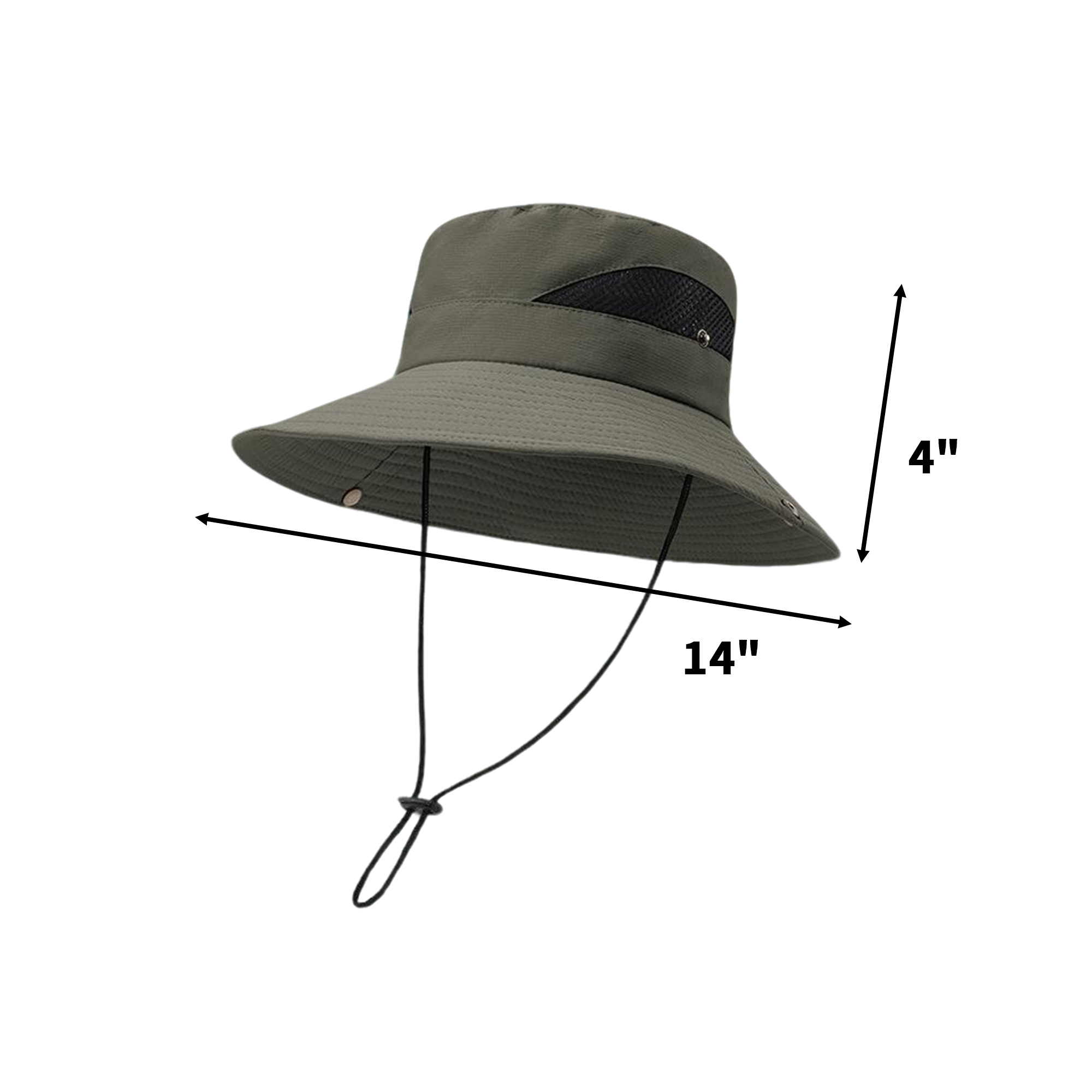 Wide Brim Bucket Hat With Adjustable Drawstring 1
