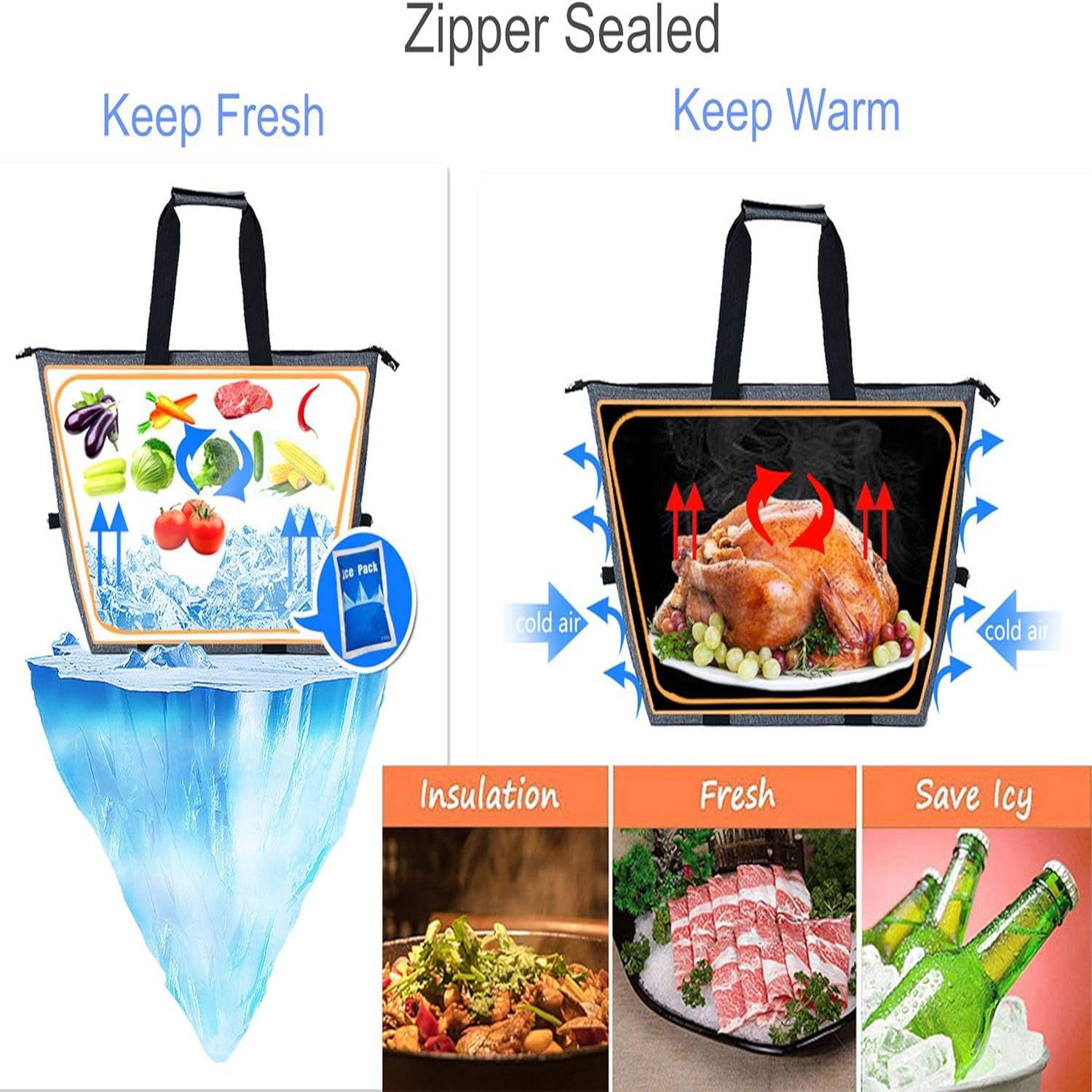 Outdoor oxford picinc cooler tote bag 4
